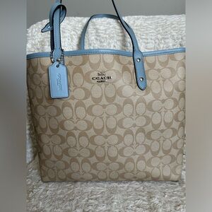 Reversible City Tote Bag In Signature Canvas w/pouch